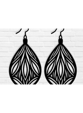 Σετ των 3 Intra απο ξύλο plywood  Χρώμα wenge 3mm-4mm πάχος - Σκουλαρίκι File, Σκουλαρίκι Δίασταση 3x3 cm INTRAFABR-124570663