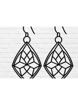 Σετ των 3 Intra απο ξύλο plywood  Χρώμα wenge 3mm-4mm πάχος - Σκουλαρίκι File, Σκουλαρίκι Δίασταση 3x3 cm INTRAFABR-124570676