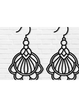 Σετ των 3 Intra απο ξύλο plywood  Χρώμα wenge 3mm-4mm πάχος - Σκουλαρίκι File, Σκουλαρίκι Δίασταση 3x3 cm INTRAFABR-105254051