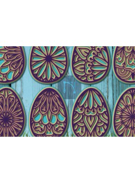 Σετ των 2 Intra απο ξύλο plywood  Χρώμα wenge 3mm-4mm πάχος - Πασχαλινό Αυγό Πολυστρωματικό Cut Bundle Δίασταση 15x15 cm INTRAFABR-32825362