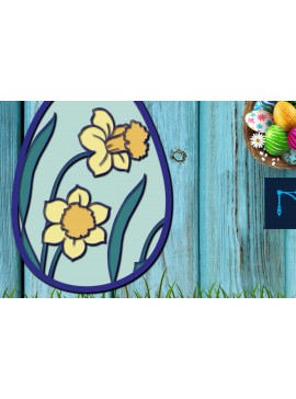 Σετ των 2 Intra απο ξύλο plywood  Χρώμα wenge 3mm-4mm πάχος - Πασχαλινό αυγό Πολυστρωματικό κοπής Δίασταση 15x15 cm INTRAFABR-101079161