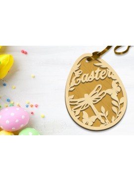 Σετ των 2 Intra απο ξύλο plywood  Χρώμα wenge 3mm-4mm πάχος - Πασχαλινή πολυστρωματική ετικέτα, Διακόσμηση σπιτιού Δίασταση 3x4 cm INTRAFABR-79442355