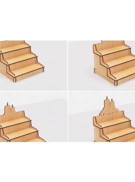 Intra απο ξύλο plywood  Χρώμα wenge 3mm-4mm πάχος - Εκθεσιακό περίπτερο με βιτρίνας Δίασταση 30x20 cm INTRAFABR-72163286