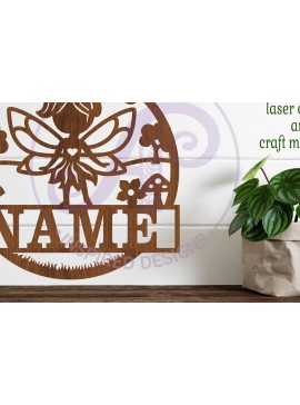 Intra απο ξύλο plywood  Χρώμα wenge 3mm-4mm πάχος - Πρότυπο κοπής με λέιζερ Sin Name Fairy Δίασταση 30x20 cm INTRAFABR-87775282