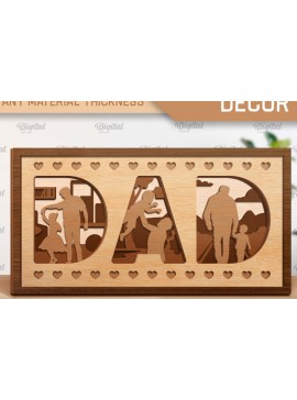 Intra απο ξύλο plywood  Χρώμα wenge 3mm-4mm πάχος - Οικογενειακή πολυστρωματική διακόσμηση με λέιζερ Δίασταση 30x20 cm INTRAFABR-110191283