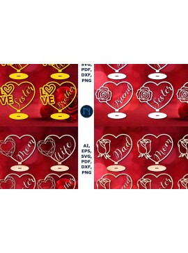 Intra απο ξύλο plywood  Χρώμα wenge 3mm-4mm πάχος - Πακέτο Family Decorations Valentine Δίασταση 25x25 cm INTRAFABR-71600010