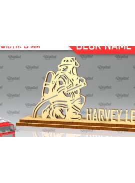 Intra απο ξύλο plywood  Χρώμα wenge 3mm-4mm πάχος - Πλακέτα ονόματος γραφείου πυροσβεστική Δίασταση 30x20 cm INTRAFABR-105200197