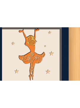 Intra απο ξύλο plywood  Χρώμα wenge 3mm-4mm πάχος - Floral Fairy Shadow Box Δίασταση 25x25 cm INTRAFABR-120267097