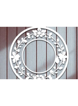 Intra απο ξύλο plywood  Χρώμα wenge 3mm-4mm πάχος - Floral Κορνίζα Paper-Cut Δίασταση 20x25 cm INTRAFABR-114306064