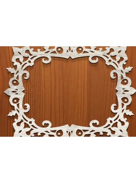Intra απο ξύλο plywood  Χρώμα wenge 3mm-4mm πάχος - Floral Κορνίζα Paper-Cut Δίασταση 20x25 cm INTRAFABR-113363284