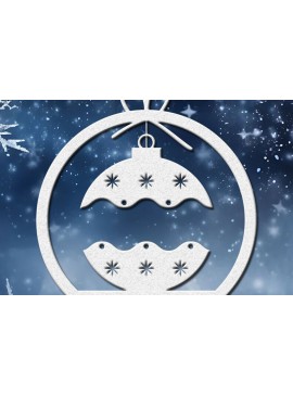 Intra απο ξύλο plywood  Χρώμα wenge 3mm-4mm πάχος - Glowforge Christmas Δίασταση 20x25 cm INTRAFABR-91010854