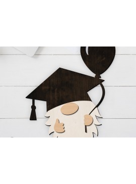 Intra απο ξύλο plywood  Χρώμα wenge 3mm-4mm πάχος - Πρότυπο κοπής λέιζερ με στρώματα Gnome Δίασταση 34x7 cm INTRAFABR-95106130