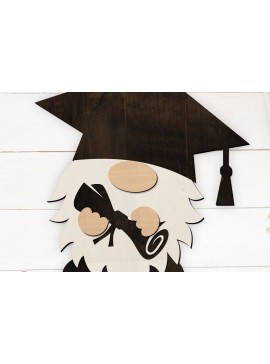 Intra απο ξύλο plywood  Χρώμα wenge 3mm-4mm πάχος - κοπής με λέιζερ πολυστρωματικής διακόσμησης Gnome Δίασταση 34x7 cm INTRAFABR-95639158