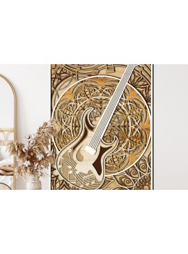 Intra απο ξύλο plywood  Χρώμα wenge 3mm-4mm πάχος - με στρώματα κιθάρας για δώρο Δίασταση 15x22 cm INTRAFABR-75546139