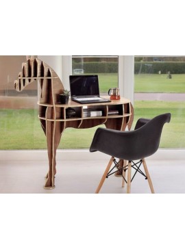 Intra απο ξύλο plywood 3mm-4mm πάχος – Βιβλιοθήκη Horse Βοηθητικό Τραπέζι για το σπίτι 25x25 cm INTRAVECTRY-MY542460