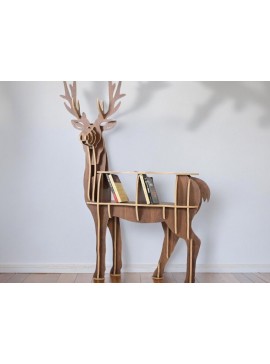 Intra απο ξύλο plywood 3mm-4mm πάχος – Τραπέζι σαλονιού Βεράντας Βιβλιοθήκης Deer Rack αποθήκευσης 40x45 cm INTRAVECTRY-MY542462