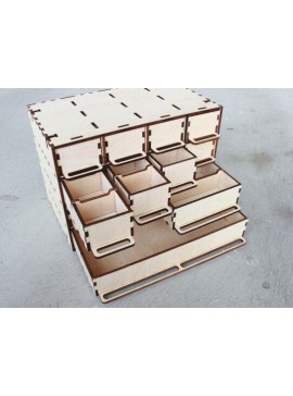 Intra απο ξύλο plywood 3mm-4mm πάχος – Στοιβαζόμενο Drawer Box Storage Organizer 25x25 cm INTRAVECTRY-MY542518