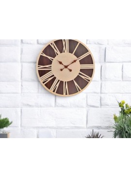 Intra απο ξύλο plywood 3mm-4mm πάχος – Ρολόι με Ρωμαϊκό Αριθμητικό Διπλό Επίπεδο 20x25 cm INTRAVECTRY-MY544105