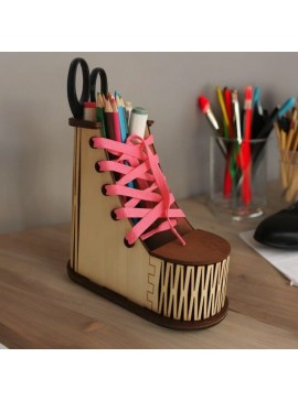 Intra απο ξύλο plywood 3mm-4mm πάχος – Αξεσουάρ γραφείου σχήματος παπουτσιού 10x10 cm INTRAVECTRY-MY547460