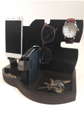 Intra απο ξύλο plywood 3mm-4mm πάχος – Mens Docking Station and Organizer File 12x15 cm INTRAVECTRY-MY547619