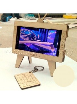 Intra απο ξύλο plywood 3mm-4mm πάχος – ξύλο ρετρό τηλεόρασης βάσης τηλεφώνου 10x10 cm INTRAVECTRY-MY543568