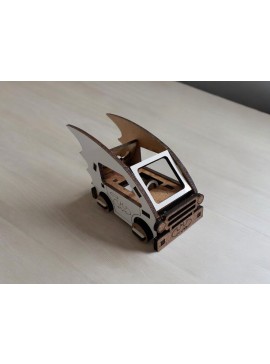 Intra απο ξύλο plywood 3mm-4mm πάχος – Batman Smart Car 3D Ξύλινο Μοντέλο Παιχνίδι 25x25 cm INTRAVECTRY-MY545002