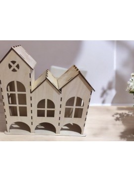 Intra απο ξύλο plywood 3mm-4mm πάχος – Ξύλινο Σακουλάκι Τσαγιού Box House 25x25 cm INTRAVECTRY-MY557411