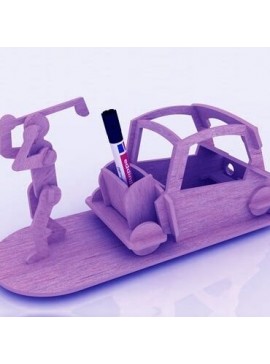 Intra απο ξύλο plywood 3mm-4mm πάχος – ξύλο οργανωτή γραφείου για παίκτη γκολφ και θήκη για στυλό 10x10 cm INTRAVECTRY-MY547655