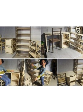 Intra απο ξύλο plywood 3mm-4mm πάχος – Έπιπλα γραφείου μινιατούρα ντουλαπιού Τραπεζάκι καρέκλας κουκλόσπιτου CDR 20x25 cm INTRAVECTRY-MY560427