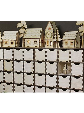 Intra απο ξύλο plywood 3mm-4mm πάχος – ξύλο ντουλαπιού ημερολογίου αντίστροφης μέτρησης Χριστουγέννων 15x20 cm INTRAVECTRY-MY558867