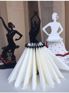 Intra απο ξύλο plywood 3mm-4mm πάχος – Συλλογή Flamenco Dancing Lady Napkin Holder Collection 40x45 cm INTRAVECTRY-MY551355