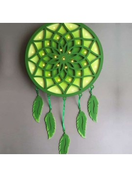 Intra απο ξύλο plywood 3mm-4mm πάχος – ξύλο Multilayer Dreamcatcher Mandala Wall Decor DXF 35x40 cm INTRAVECTRY-MY557238