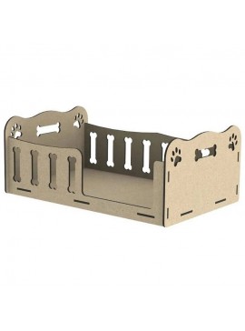 Σετ των 2 Intra απο ξύλο plywood 3mm-4mm πάχος – Ξύλινο ξύλο κρεβατιού σκύλου με κόκκαλο και πόδι 15x20 cm INTRAVECTRY-MY554597