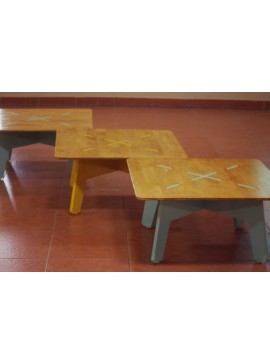 Intra απο ξύλο plywood 3mm-4mm πάχος – ξύλο τετράγωνου χαμηλού τραπεζιού από κόντρα πλακέ 25x30 cm INTRAVECTRY-MY560216