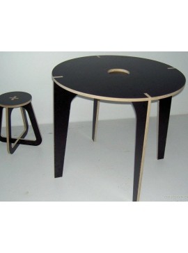 Intra απο ξύλο plywood 3mm-4mm πάχος – Τραπεζάκι σαλονιού κόντρα πλακέ με λίμα σκαμπό 12x15 cm INTRAVECTRY-MY560223