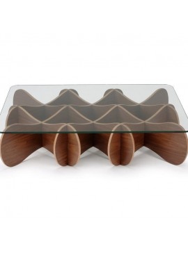 Intra απο ξύλο plywood 3mm-4mm πάχος – Επιτραπέζιο ξύλο γυάλινης κορυφής Ξύλινο σπιράλ 30x30 cm INTRAVECTRY-MY560231