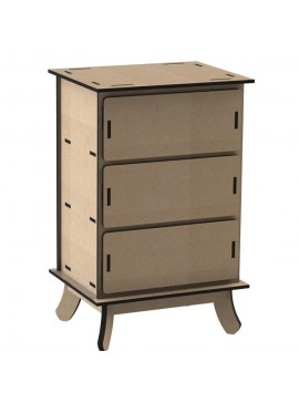 Σετ των 2 Intra απο ξύλο plywood 3mm-4mm πάχος – ξύλο 3 Συρταριέρα 15x20 cm INTRAVECTRY-MY555269