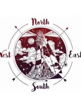 Intra απο ξύλο plywood 3mm-4mm πάχος – ξύλο ξύλινο ρολόι τοίχου με θέμα το Lighthouse Compass 15x20 cm INTRAVECTRY-MY557244