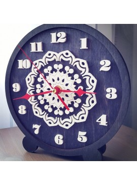 Intra απο ξύλο plywood 3mm-4mm πάχος – Ξύλινο ρολόι με μοτίβο Mandala για ξύλο γραφείου 25x25 cm INTRAVECTRY-MY557253