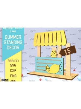 Intra απο ξύλο plywood 3mm-4mm πάχος Τρισδιάστατη καλοκαιρινή όρθια διακόσμηση κοπής με λέιζερ Δίασταση 30x20 cm INTRAFABR-95118970