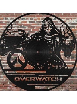 Intra απο ξύλο plywood 3mm-4mm πάχος – ξύλο ρολογιού τοίχου Overwatch Reaper Vinyl Record 40x45 cm INTRAVECTRY-MY557328