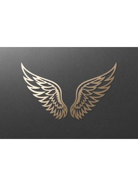 Σετ των 3 Intra απο ξύλο plywood 3mm-4mm πάχος κοπής χαρτιού με λέιζερ Angel Wings Δίασταση 7x7 cm INTRAFABR-116020211