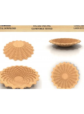 Σετ των 2 Intra απο ξύλο plywood 3mm-4mm πάχος Plate Bowl / Scroll Saw Basket Δίασταση 30x20 cm INTRAFABR-39074814