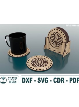 Σετ των 2 Intra απο ξύλο plywood 3mm-4mm πάχος Boxed Grill Trivet Coaster Templates Δίασταση 15x15 cm INTRAFABR-48686080