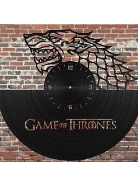 Intra απο ξύλο plywood 3mm-4mm πάχος – ξύλο ρολογιού τοίχου με δίσκους βινυλίου House Stark Game of Thrones 45x50 cm INTRAVECTRY-MY557347