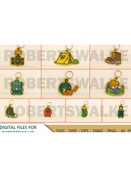 Σετ των 3 Intra απο ξύλο plywood 3mm-4mm πάχος Camping Cut  Δίασταση 3x3 cm INTRAFABR-123666298