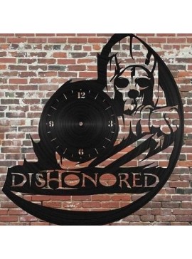 Intra απο ξύλο plywood 3mm-4mm πάχος – Δώρο ρολόι τοίχου Dishonored Vinyl Record για τους λάτρεις των παιχνιδιών 20x20 cm INTRAVECTRY-MY557354