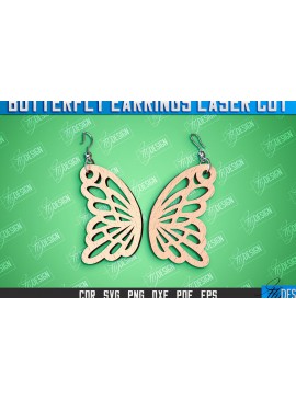 Σετ των 3 Intra απο ξύλο plywood 3mm-4mm πάχος Σχεδιασμός Σκουλαρίκια πεταλούδας | Αξεσουάρ Δίασταση 3x3 cm INTRAFABR-94677380