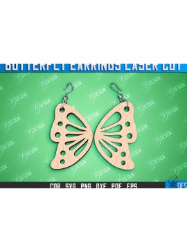 Σετ των 3 Intra απο ξύλο plywood 3mm-4mm πάχος Σχεδιασμός Σκουλαρίκια πεταλούδας | Αξεσουάρ Δίασταση 3x3 cm INTRAFABR-94677390