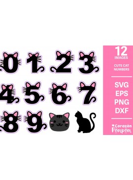 Σετ των 2 Intra απο ξύλο plywood 3mm-4mm πάχος Cat Numbers Cake Topper Δίασταση 30x20 cm INTRAFABR-105631136